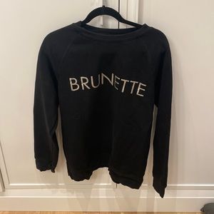 Brunette The Label - black crewneck sweatshirt